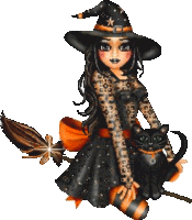 gif halloween little witch fairy