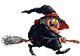 gif halloween little witch animated