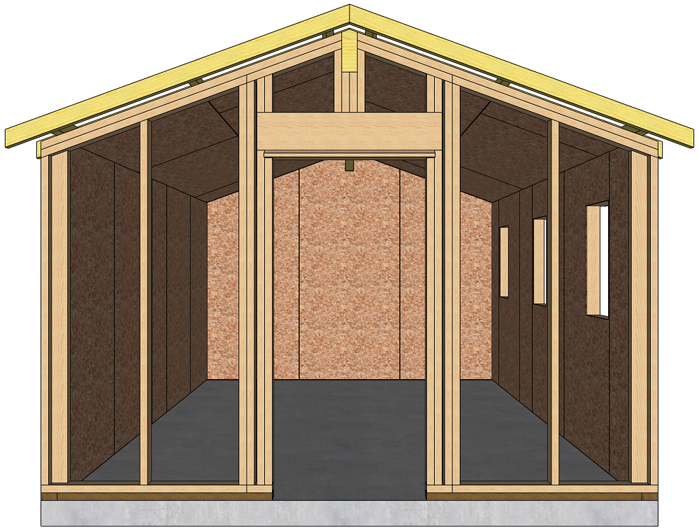 Plans Pour Autoconstruire Un Abri De Jardin De 360x540 Cm 19.44 M2 ...