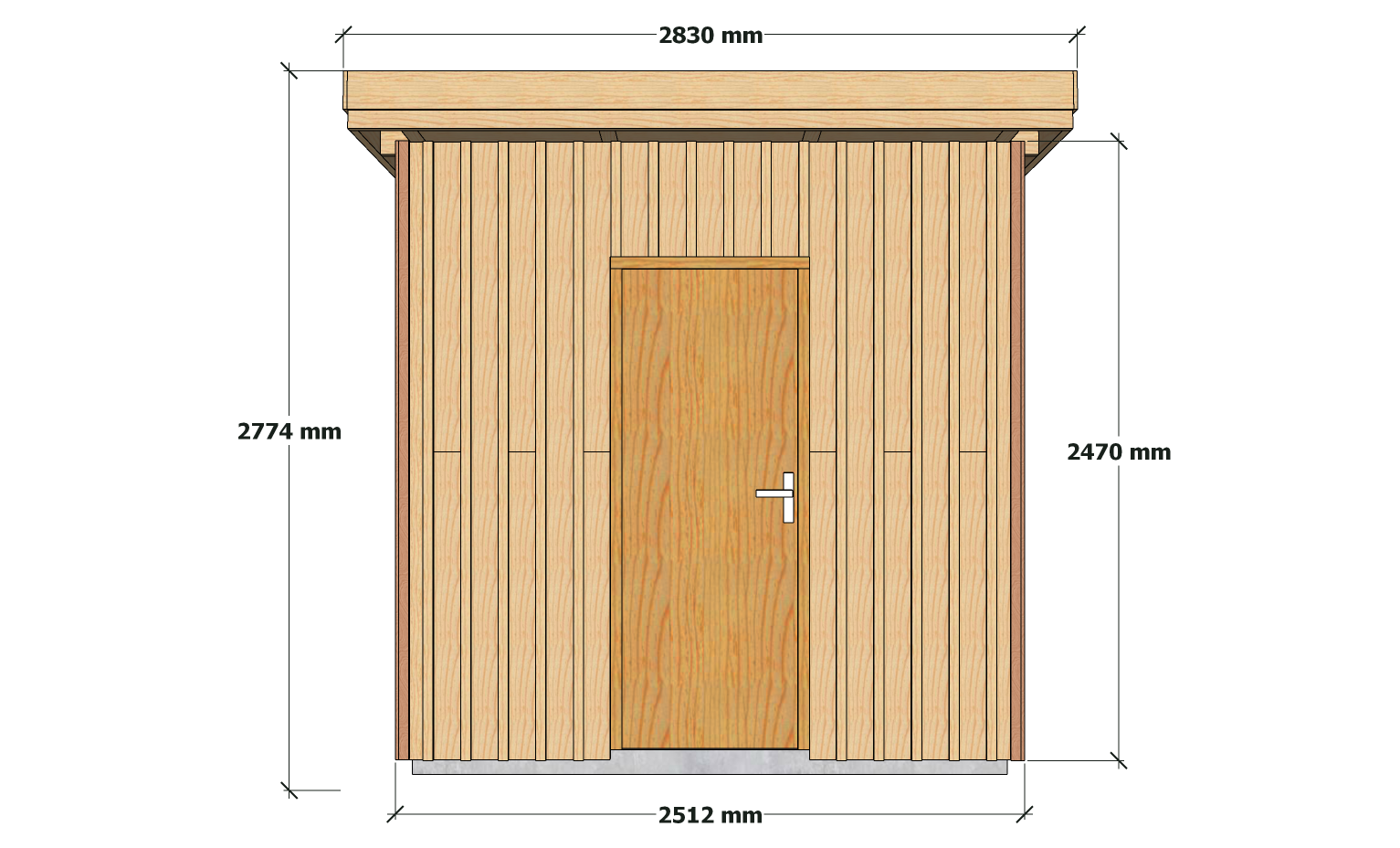 Plans Ossature Bois Pour Autoconstruire Abri De Jardin 5.76 M² ...