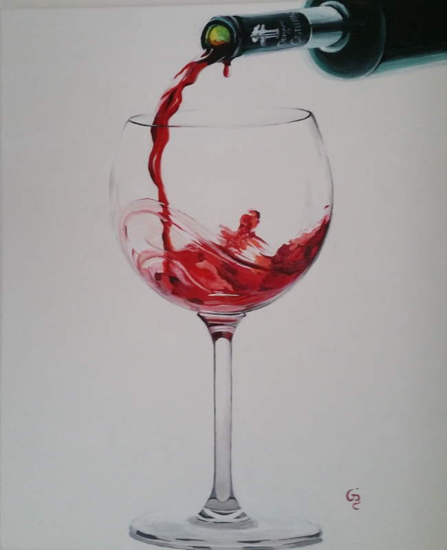 Verre de vin rouge du Domaine de Castelnau