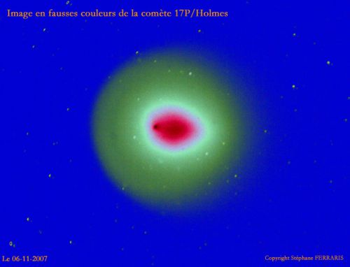 Comète 17/P Holmes (en fausses couleurs)