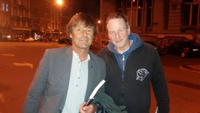 Rencontre avec Nicolas Hulot venu donner une conférence à l'ULG le 3 novembre 2016