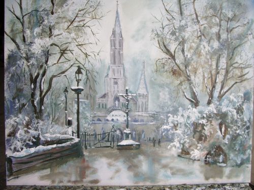 BASILIQUE LOURDES SOUS LA NEIGE VENDU