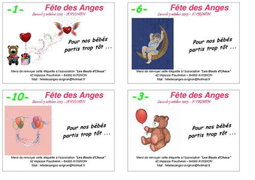 voici les cartes officielles dela fêtes des Anges