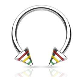 Piercing circulaire pointes jamaïque 