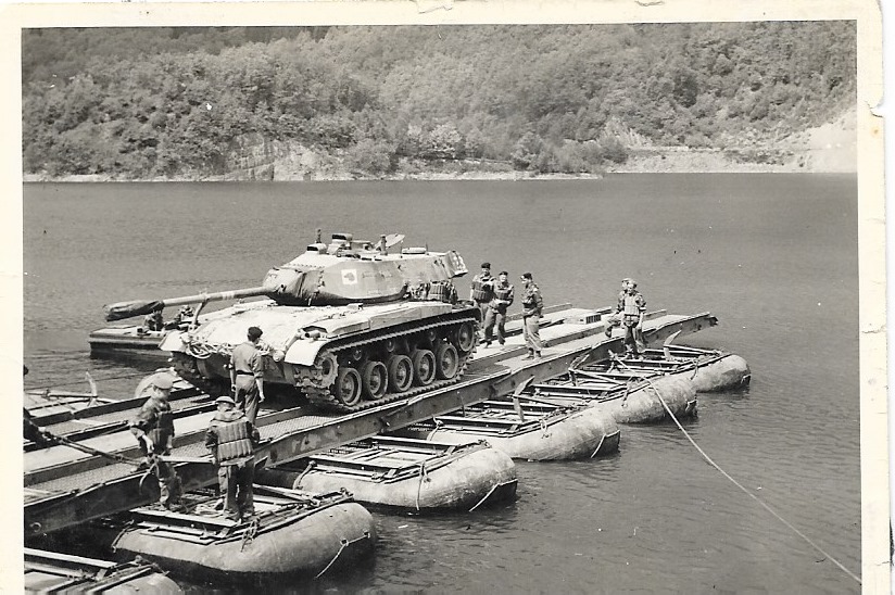 Mon M41 le 33, traversé du lac à Vogelsang 1962.