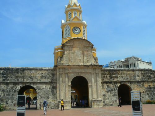 Porte d'entrée de la cité fortifiée (Cartagena de Indias)