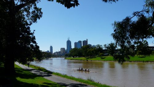 Yarra River et CBD. Melbourne. Vic
