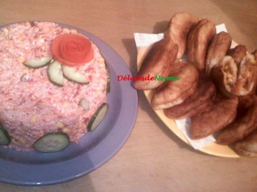 Salade de riz et Empanadas méxicains