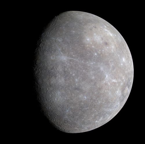 Mercure vue par la sonde MESSENGER, le 14 janvier 2008