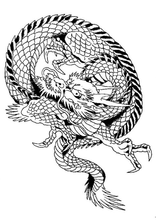Dragon chinois entortillé