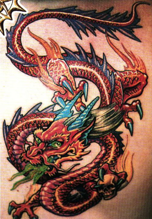 Le dragon chinois en couleur