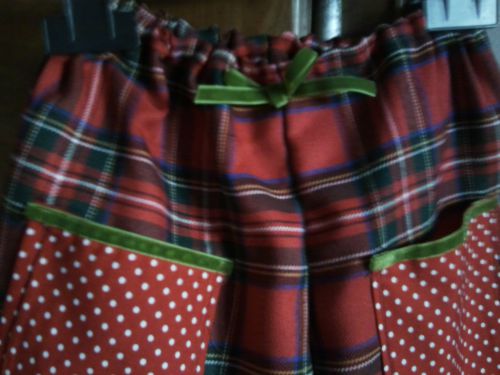 pantalon écossais 2 ans (lainage, coton, ruban en velours)