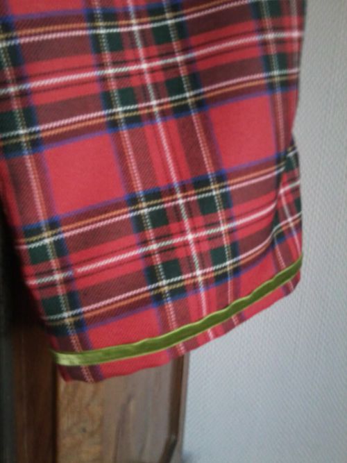 pantalon écossais en 2 ans (lainage, coton, ruban en velours)