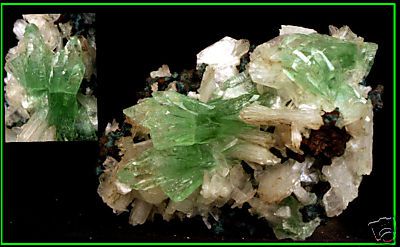 Apophyllite sur stilbite