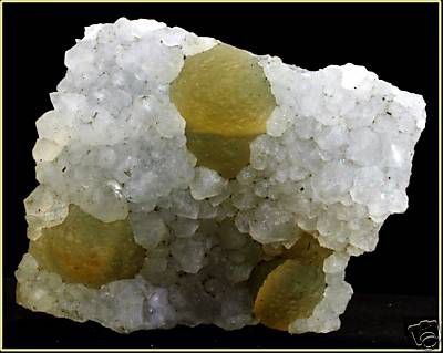 bulles de fluorite jaune clair