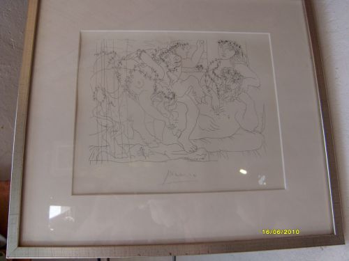 Litho de Picasso Suite Vollard 22x27 cm - 1200 € (avec cadre)
