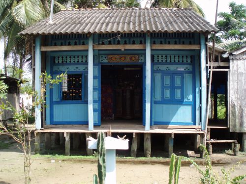 Maison de pêcheurs. Ile de Phu Quoc.