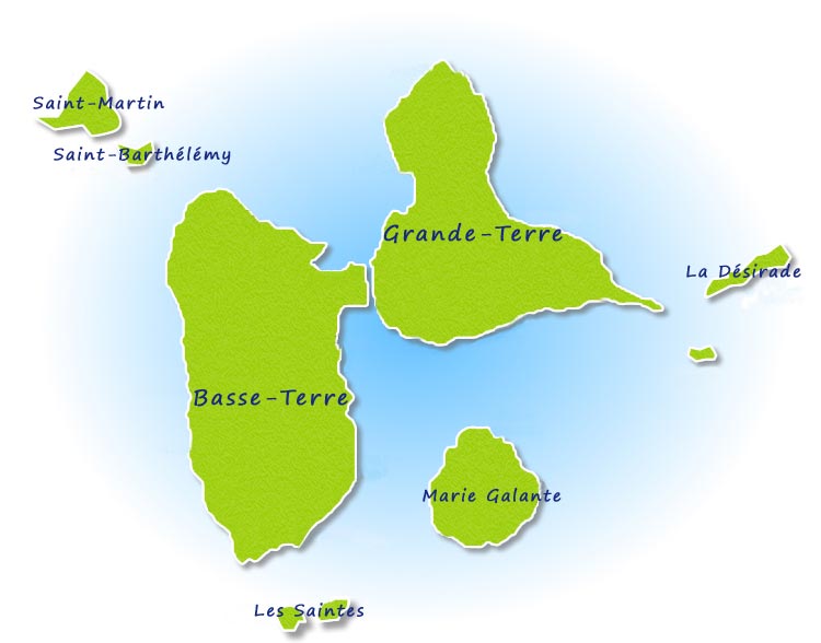 Guadeloupe iles voisines carte