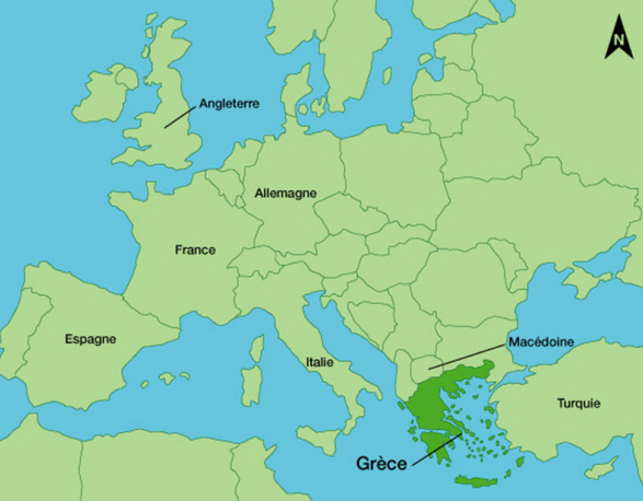 grèce carte europe