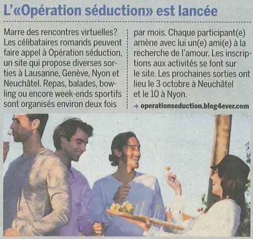 Article paru dans le journal 