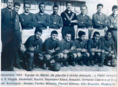 équipe du maroc décembre 1953
