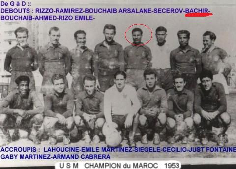 U.S.M CASA champion de Maroc 1953