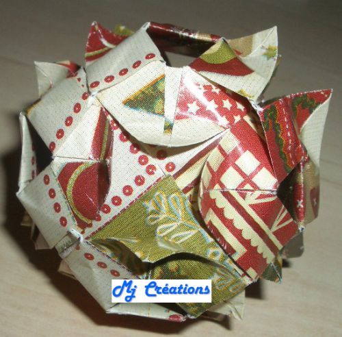Boule de Noël Origami 2