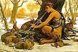 Apollon charmant les lièvres XIX° siècle