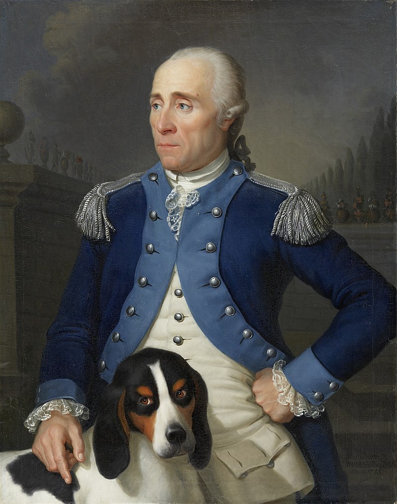 Franz Rudolf Frisching et son chien courant bernois