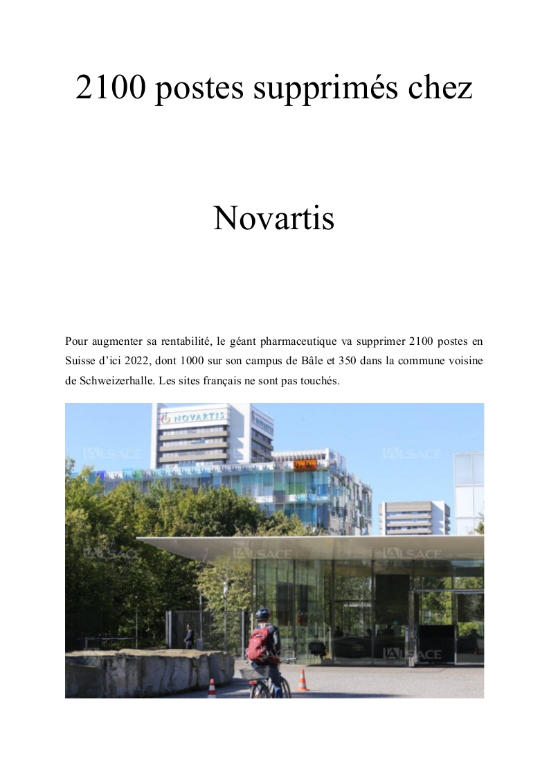 2100 postes supprimés chez Novartis l'Alsace_001.jpg