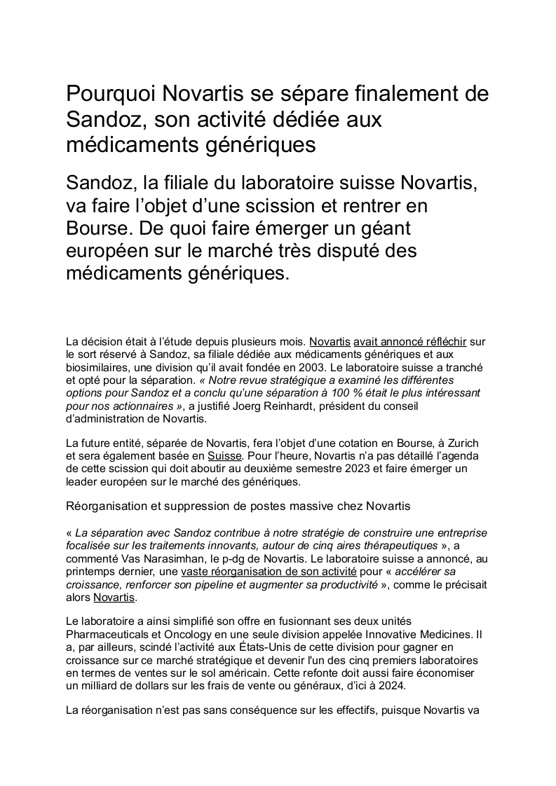 Pourquoi Novartis se sépare finalement de Sandoz 2022_001.jpg