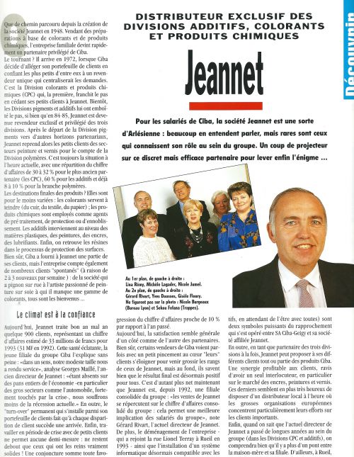 La société Jeannet avec Gérard Rivard