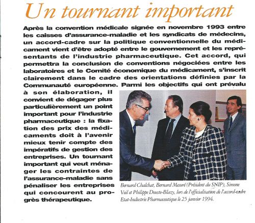 Bernard Chalchat avec Simone Veil et Douste-Blazy