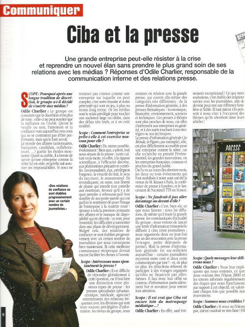 Ciba et la presse