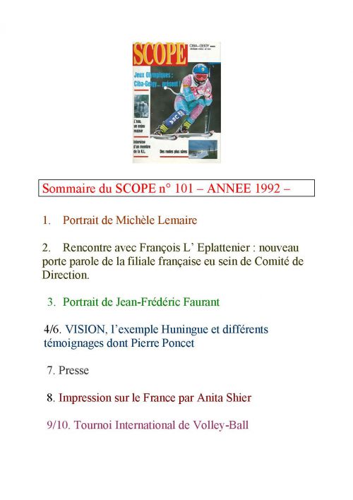 SCOPE n° 101