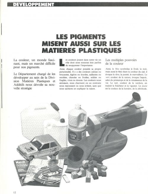 Les Pigments et Additifs