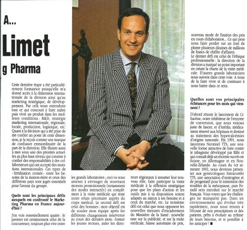 Portrait de Dominique Limet, Directeur Marketing Pharma (suite)