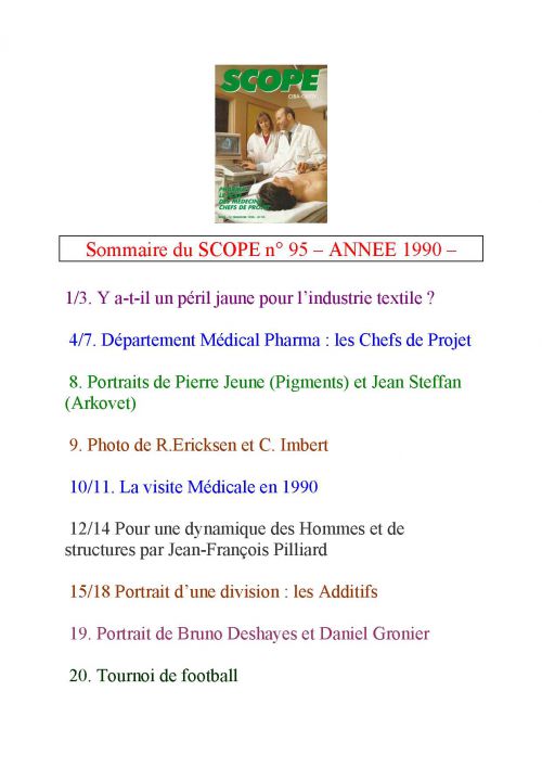 SCOPE n° 95 ANNEE 1990