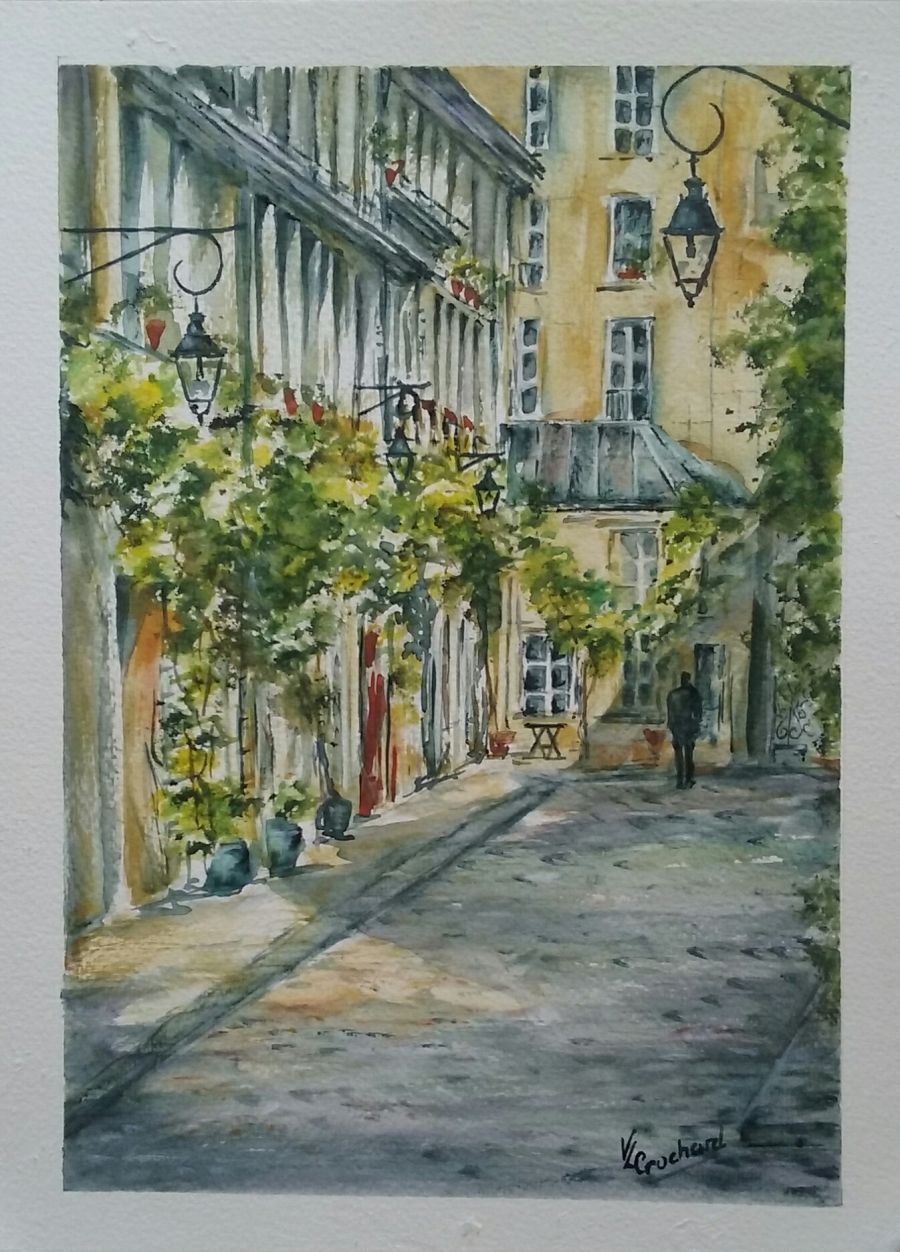 Rue de Paris - aquarelle