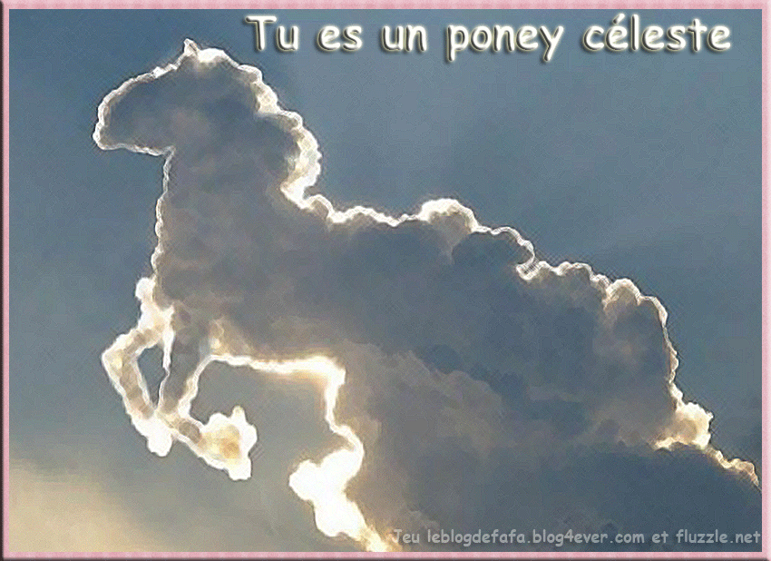 poney céleste nuage