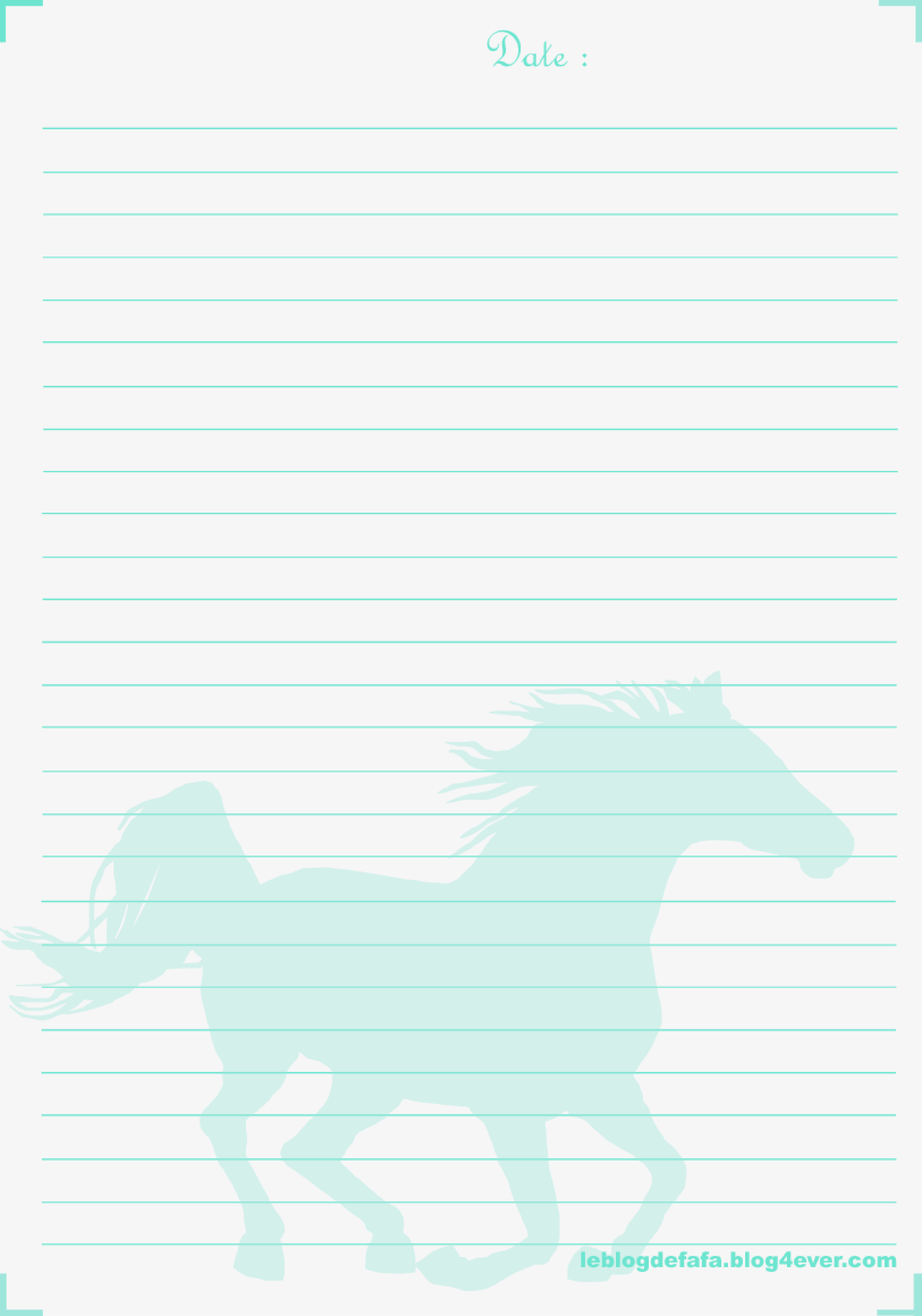 lettre chevaux
