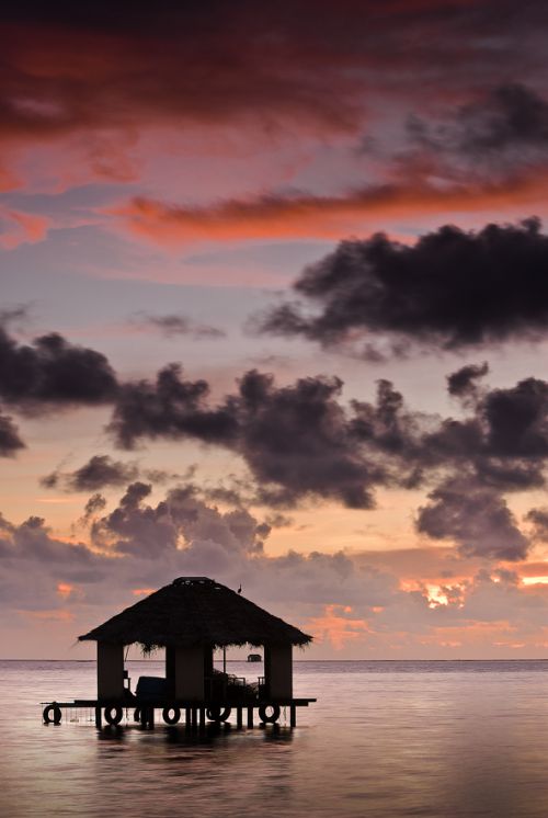 Crepuscule en Polynesie