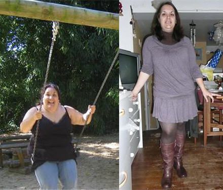 Miielle a perdu quasiment la moitié de son poids de départ puisqu'elle est passée de 140 kilos à 74 kilos ! 