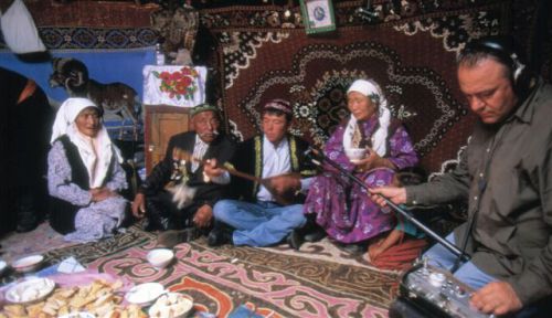 séance enregistrement musique kazakh.2003.