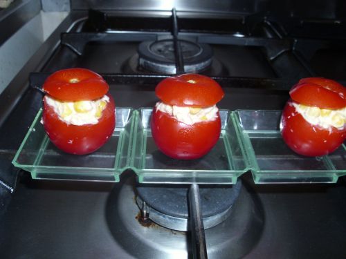tomates cerises farcies thon maïs mayo