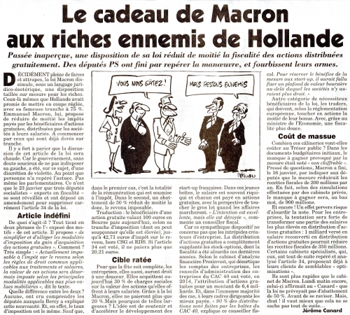 Le cadeau de Macron aux riches ennemis de Hollande.jpg