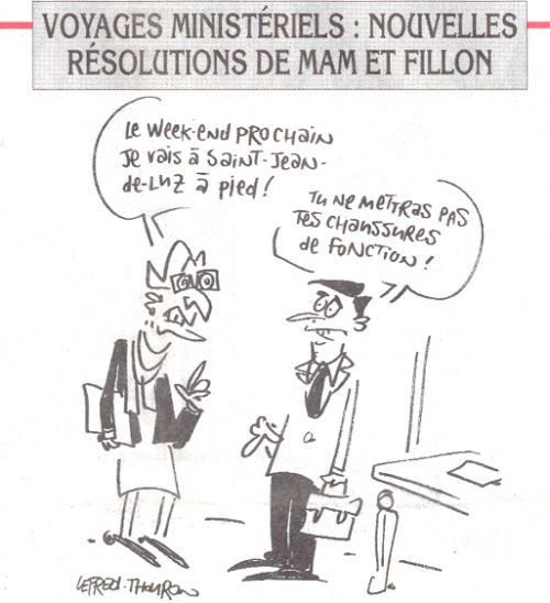 Voyages ministériels nouvelles résolutions de Mam et Fillon