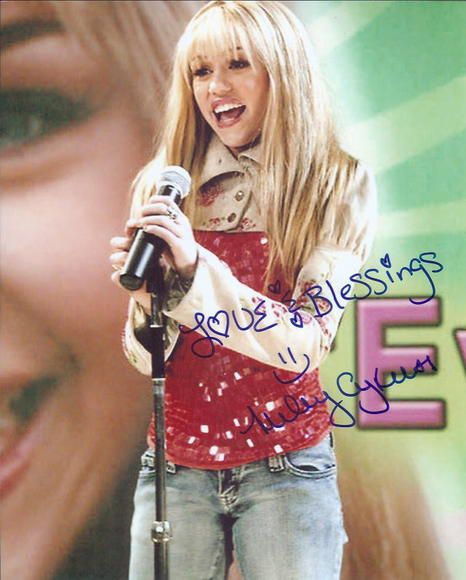 hannah montana miley cyrus dédicace